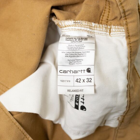 Carhartt Rugged Flex Relaxed Fit 5 Pocket Work Pant BN2517-M Hickory Tan M 42x32 - Picture 5 of 15